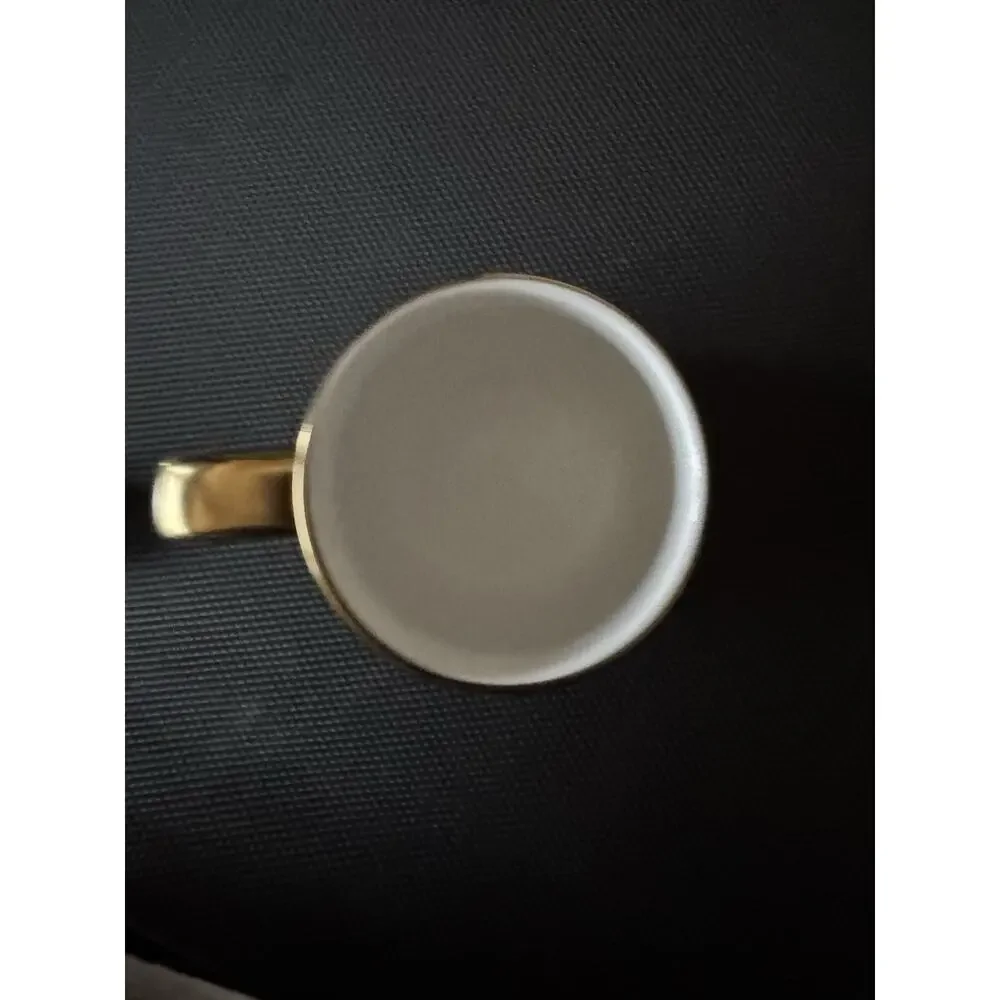 OHOM Ui Monogram Golden Self-Heating Mug & Warmer Set Letter B.